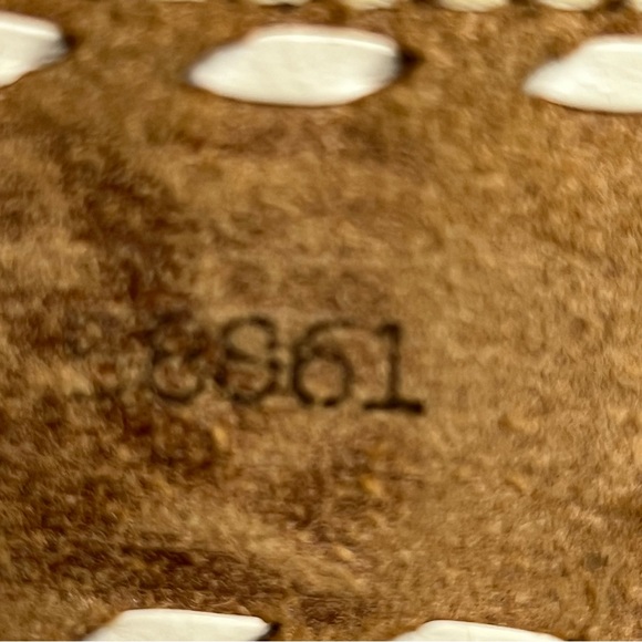 Vintage Brazos Joe Tooled Leather Belt with Margaret stamped on back - Picture 6 of 13